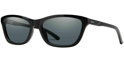 Smith Optics Getaway Polarized Women's Black Rectangle Cat Eye Sunglasses 80756