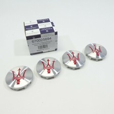 Maserati Quattroporte GTS Nabendeckel Felgendeckel Wheel Center Cap silber rot