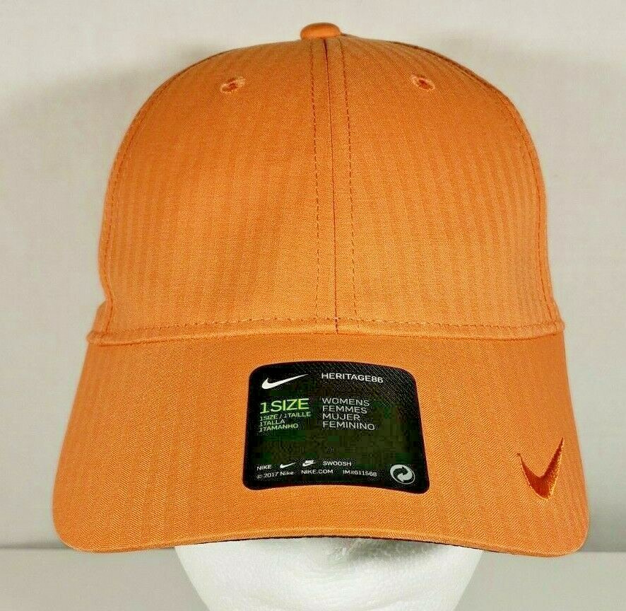 New Nike Women's Heritage 86 Core Adjustable Golf Hat-Orange Trance  BV1082-871