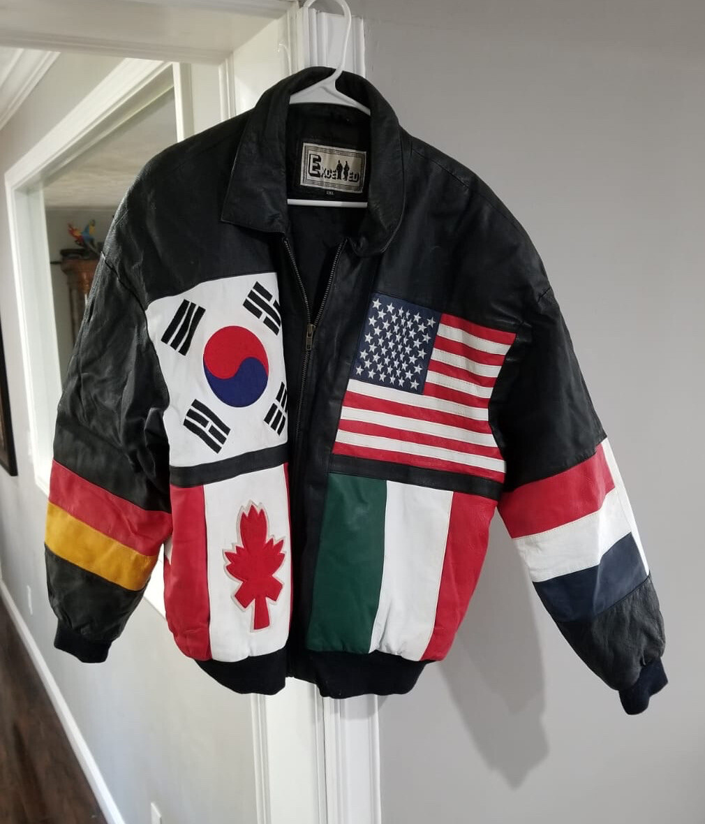exceed leather jacket flags world Gem