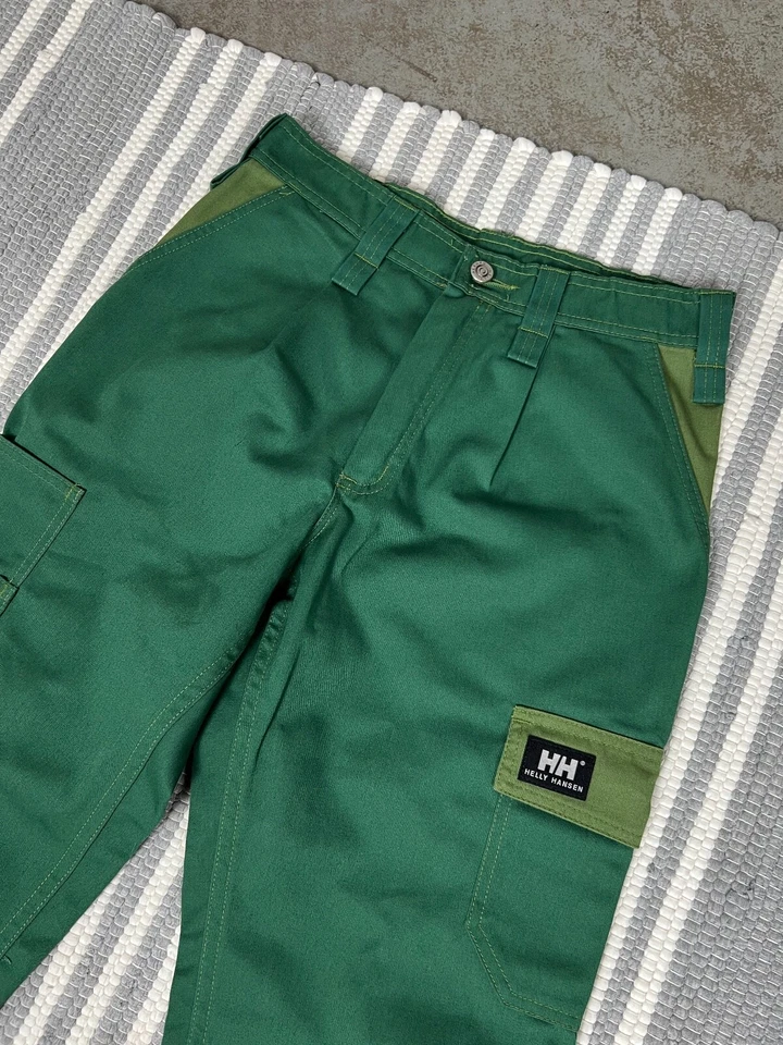 Vintage Helly Hansen Cargo Workers Pants Green Size 28 Mens - Image 3 of 4