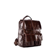 Erivis Dark Brown Ladies Genuine Leather  Backpack Shoulder Bag Laptop Bag