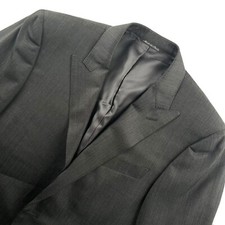 Canali Men's Wool/Silk Blend Blazer Jacket Black   Italy   40 Reg US 50 EU 