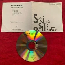 GIRLS NAMES  STAINS ON SILENCE WATERMARKED PROMO CD IN SLIP COVER SEALED  MINT-