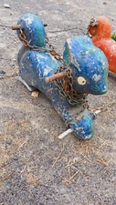 J. E. Burke Co. 33' x21" Cast Iron kitten Playground Toy