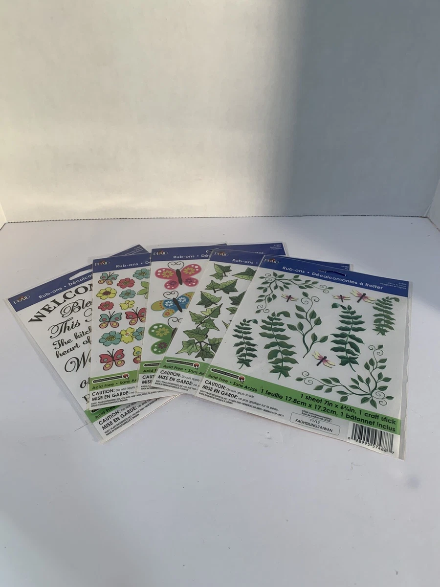 Multi-Color Shapes Scrapbooking Rub - On Transfers for sale | eBay