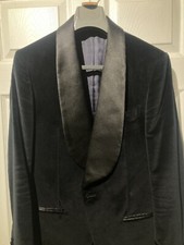 SUITSUPPLY Washington Shawl Tuxedo Black Velvet Dinner Jacket Coat Formal