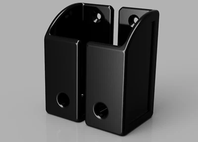 Spirit Level Wall Mount / Brackets (1x Pair) - Up to 32mm depth (BLACK)