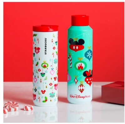 Walt Disney World Holiday Stainless Steel Starbucks® Water Bottle