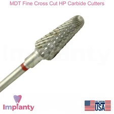 MDT Dental Fine Cross Cut HP Carbide Cutters Burs Smooth Material Removal