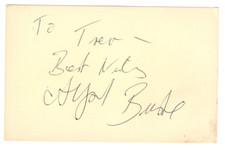 Alfred Burke Signed Page / Autographed Actor Revenge of Frankenstein