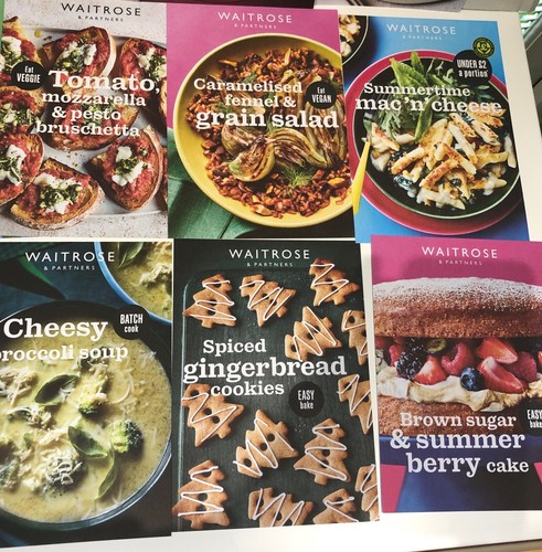 20 Waitrose Vegetarian Recipe Cards + FREE Blue Ring Folder Mains Dessert Soup - Picture 2 of 7