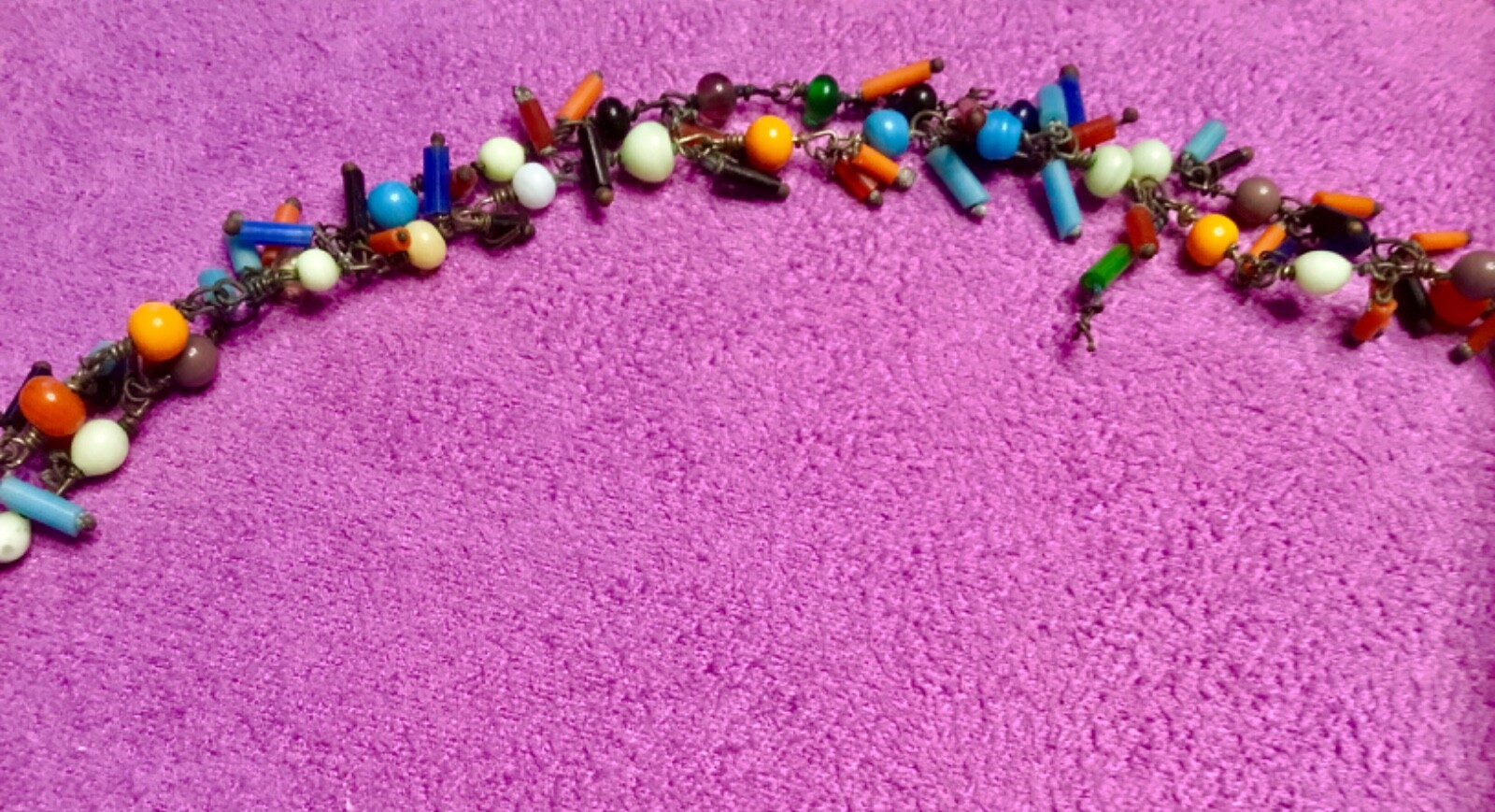 Antique Native American Hand Made Art Glass Beads Nec… Gem