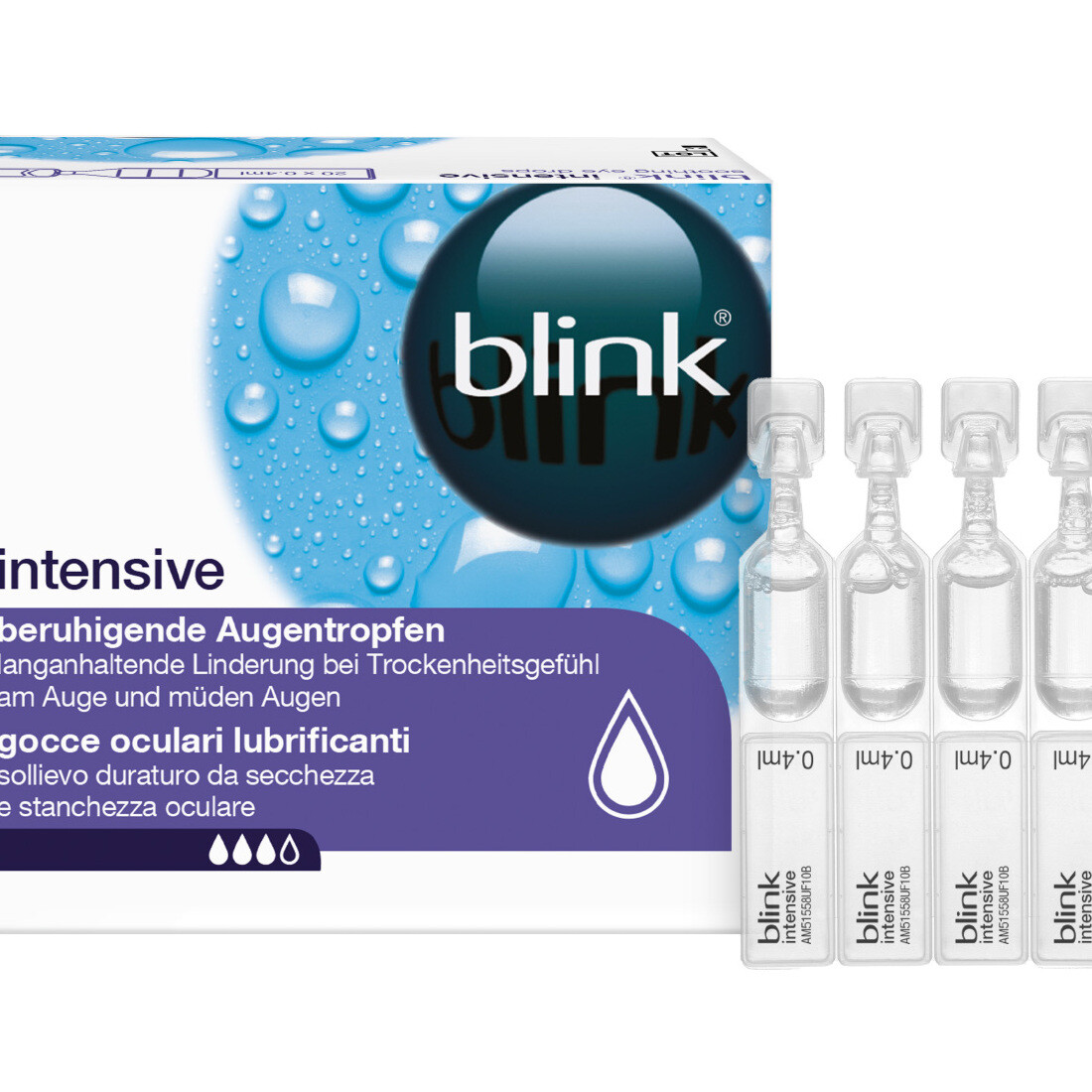 blink - intensive Augentropfen in 0,4 ml Ampullen zur Erfrischung der Augen NEU!