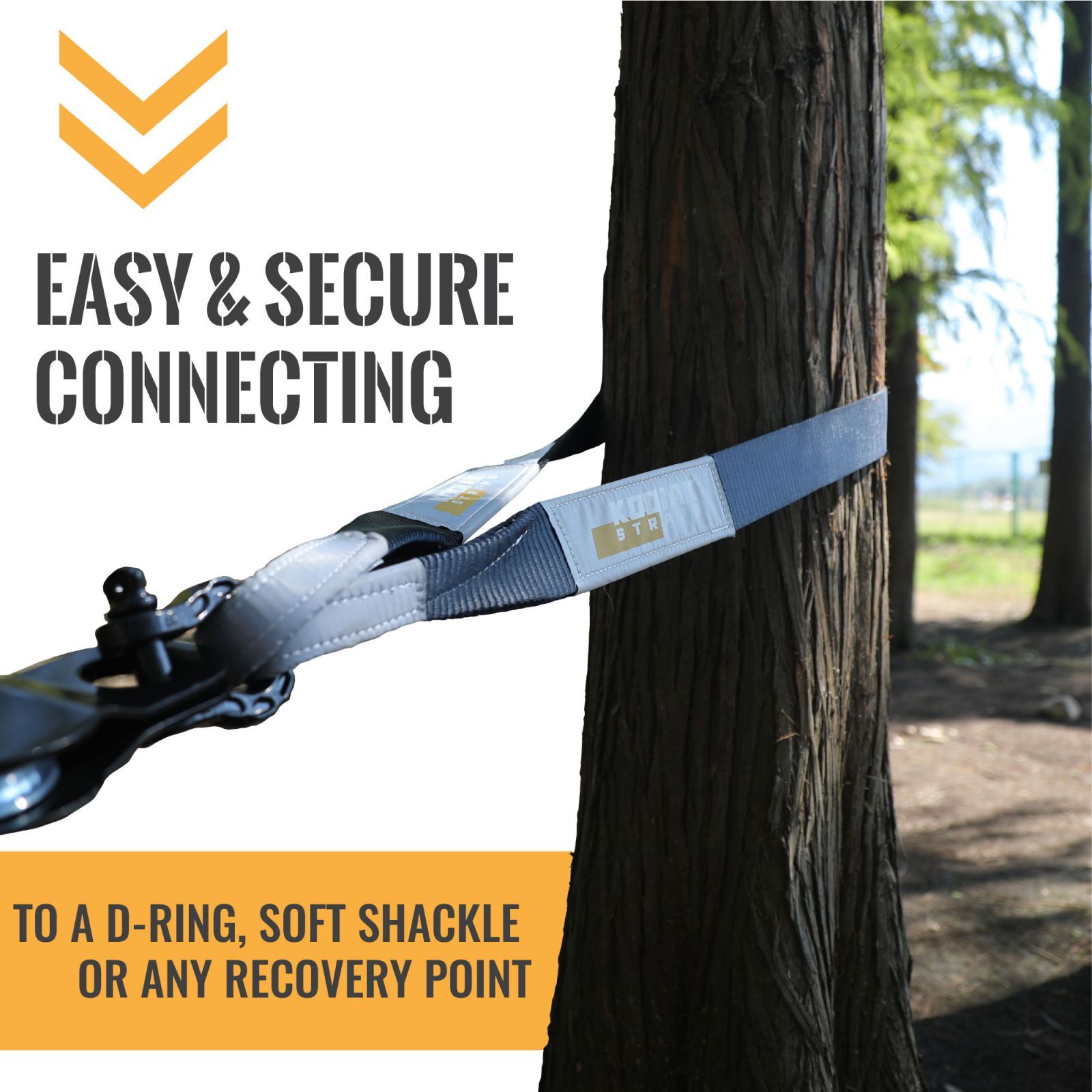 3" x 8' Tow Strap 3,5000lbs Tree Saver Winch Strap Heavy Duty