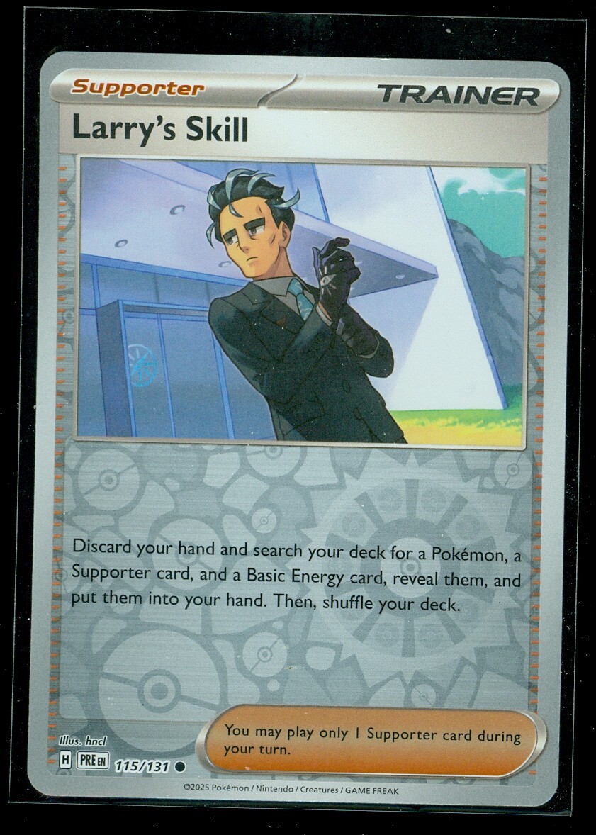 Pokemon LARRY'S SKILL 115/131 Prismatic Evolutions Rev Holo - MINT