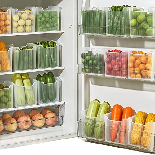 Organizer Frigo Joeji's Kitchen - Set 4 Scatole Scorrevoli, Multicolore - Foto 1