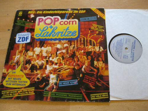 LP Popcorn & Lakritze Kinderhitparade Rock me Amadeus Vinyl K-tel TG 1577 - Imagen 1 de 2