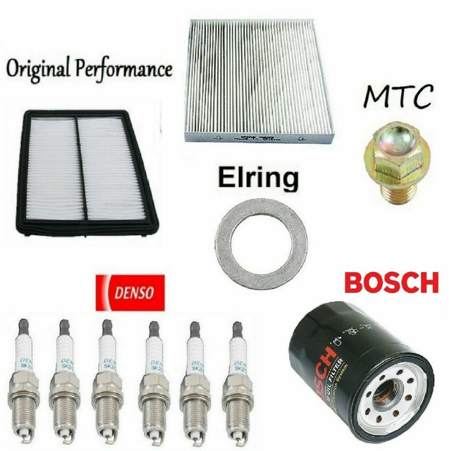 Tune Up Kit Filters Oil Cabin Air Plugs Drain Plug for Acura TL V6; 3