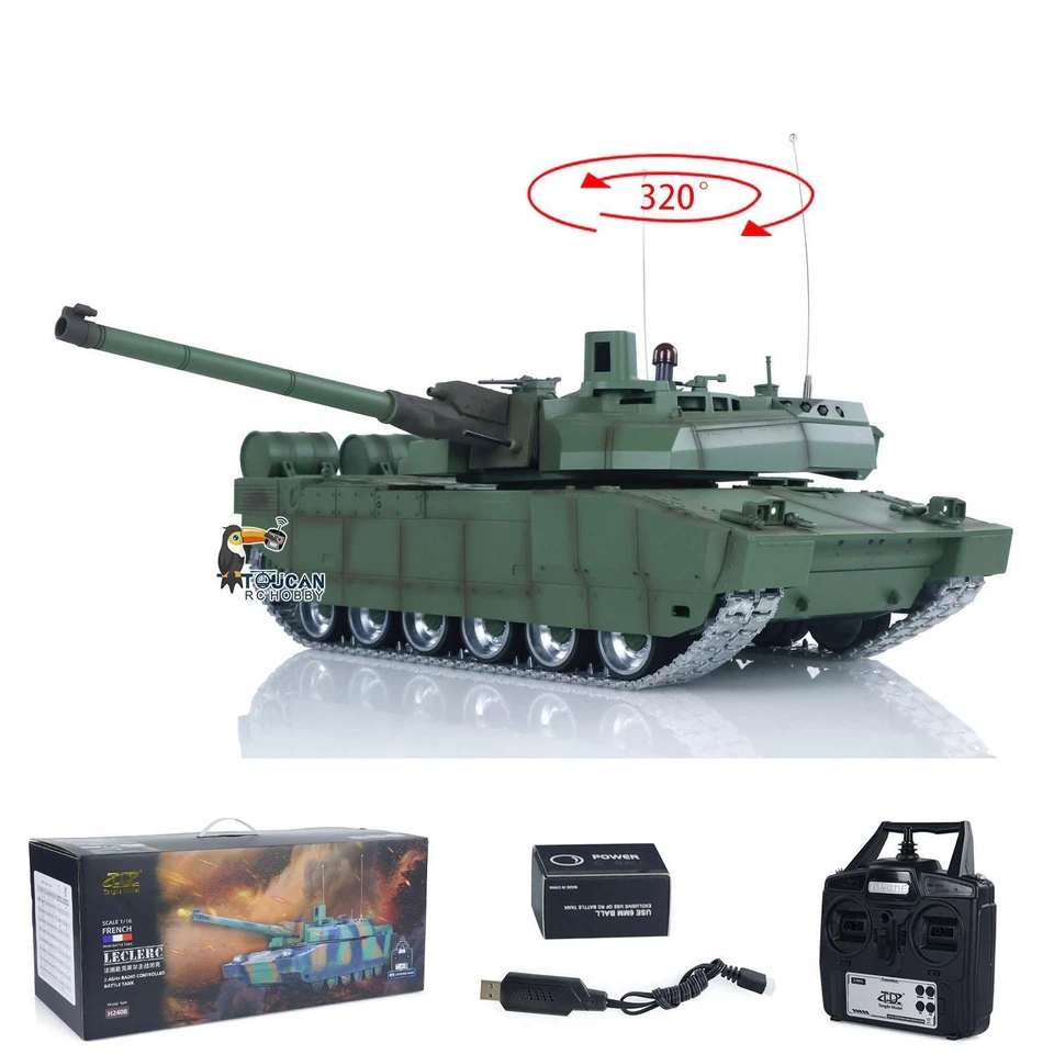 TD 1/16 RC Battle Tank H2408U Leclerc Metal Gearbox Infrared Shoot Barrel Recoil - Image 2 of 4