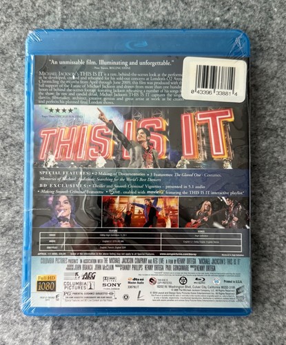 Michael Jackson's This Is It (Blu-ray, 2010) *REGION A* - BRAND NEW & SEALED - Picture 2 of 2