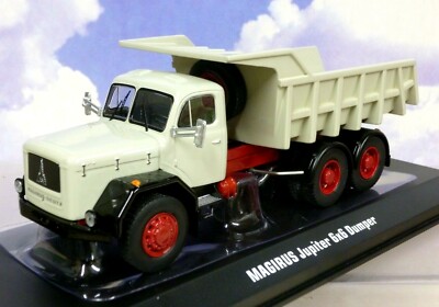 IXO 1/43 1960-67 MAGIRUS-DEUTZ JUPITER 6X6 KIPPER DUMPER DUMP TRUCK GRAU TRUD001