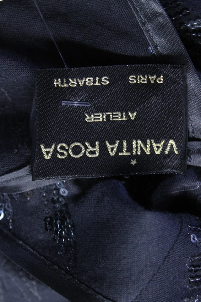 Vestido ajustado Vanita Rosa para mujer gris estampado de lentejuelas cuello en V manga 3/4 talla S Foto 4 de 4