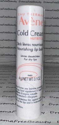 Avene Cold Cream Nourishing Clear Lip Balm for Dry Lips - 4g./.1oz. New & Sealed