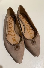 Sam Edelman Rini Pointed Toe Studded Suede Ballet Flats
