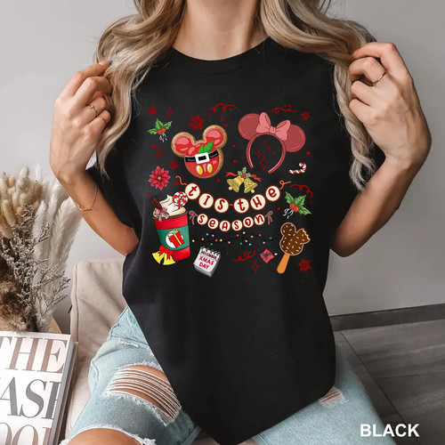 Camiseta de Navidad Tis The Season Disney Camiseta de vacaciones de Mickey - Imagen 2 de 4