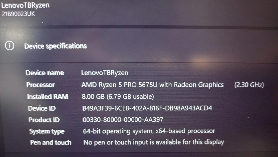 Lenovo ThinkPad L13 G3 · i7-1255U · 16GB · 256GB, photo 3 of 5