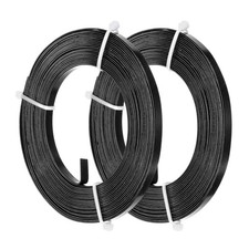 2-Pack 5mm Wide x 16.4ft/5m Bendable Flat Aluminum Wire Black