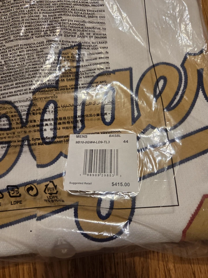 Auténtica camiseta Nike Shohei Ohtani Dodgers dorada WS Champions Elite talla LG 44!! Foto 3 de 4