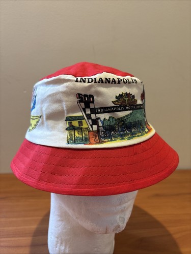 Vintage Indy 500 Race Bucket Hat • Hong Kong Large Indianapolis