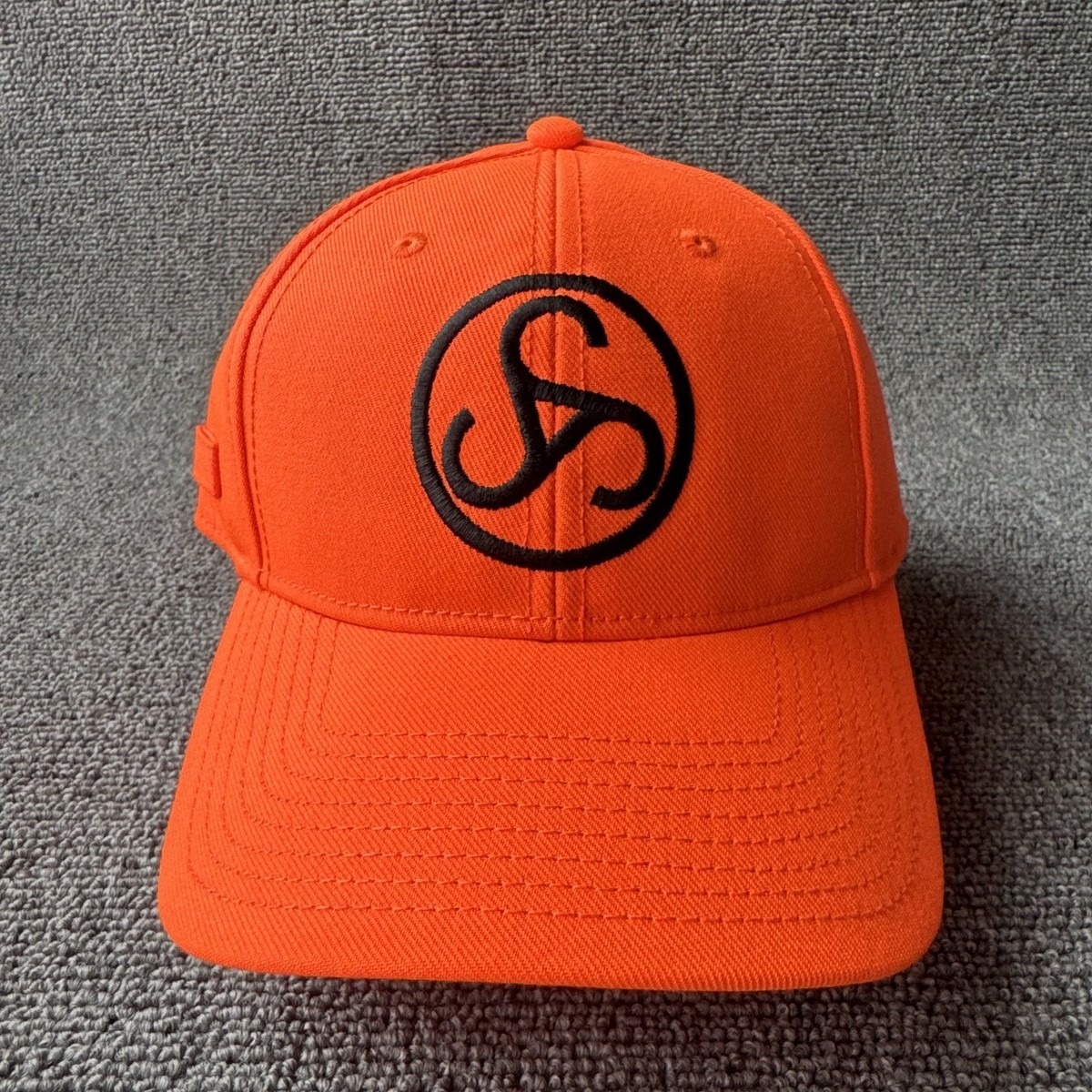 J.P. Sauer & Sohn Orange Strapback Baseball Cap Black Logo
