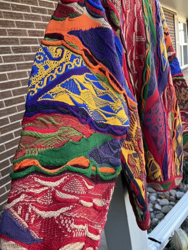 Vintage Coogi Sweater Pure Wool 90s Knit Hip Hop Biggie Cosby Australia L - Image 2 of 4