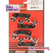 Manley 42163-8, Set of 8 Black Steel 5/16In 351C Guide Plate Performance Parts