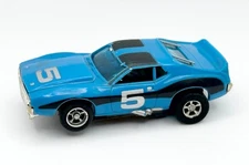 Vintage Aurora AFX Blue & Black #5 AMC Javelin HO Slot Car Untested!