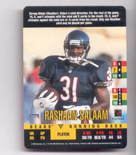 1995 Donruss Red Zone RASHAAN SALAAM Chicago Bears Limited SP Rookie Update Card. rookie card picture