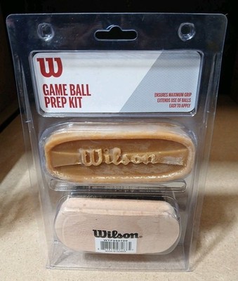Wilson Leather Sport Game Ball Prep Kit Package Brush Applicator & Wax Bar NEW