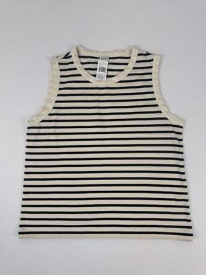 KULE Striped Tank Top Women's Medium Blue White Sleeveless Cotton NWT $88