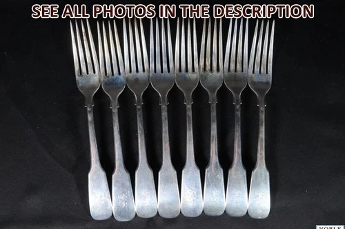 Vintage 925 Sterling International Silver Flatware 8- Dinner Fork Lot 16.57 oz