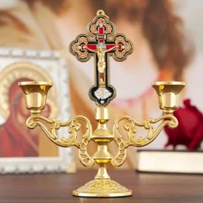 Latest Eastern Orthodox Church Cross Decorative Candlestick, Ritual Cross, Decor