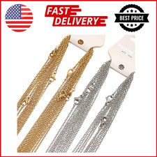 10PCS 50cm Stainless Steel Link Chain Necklaces for DIY Jewelry Making