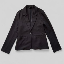 HAVE LOS ANGELES Single Button Fitted Knit Black Blazer Jacket Size Large L