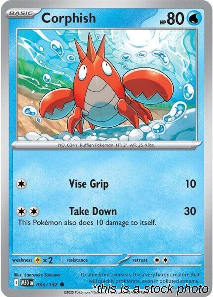 Corphish 033/132 NM Sanosuke Sakuma Pokemon EN NH12