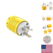 20 Amp NEMA 5-20P Straight Blade Plug for Reliable Electrical Connections