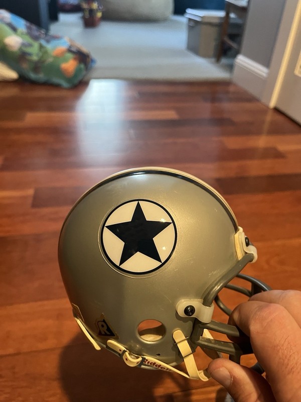 Dallas Cowboys Prototype Concept Riddell Mini Helmet 1960s