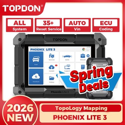 2026 Spring Promo TOPDON Phoenix Lite 3 ECU Coding Scanner Bidirectional All Sys