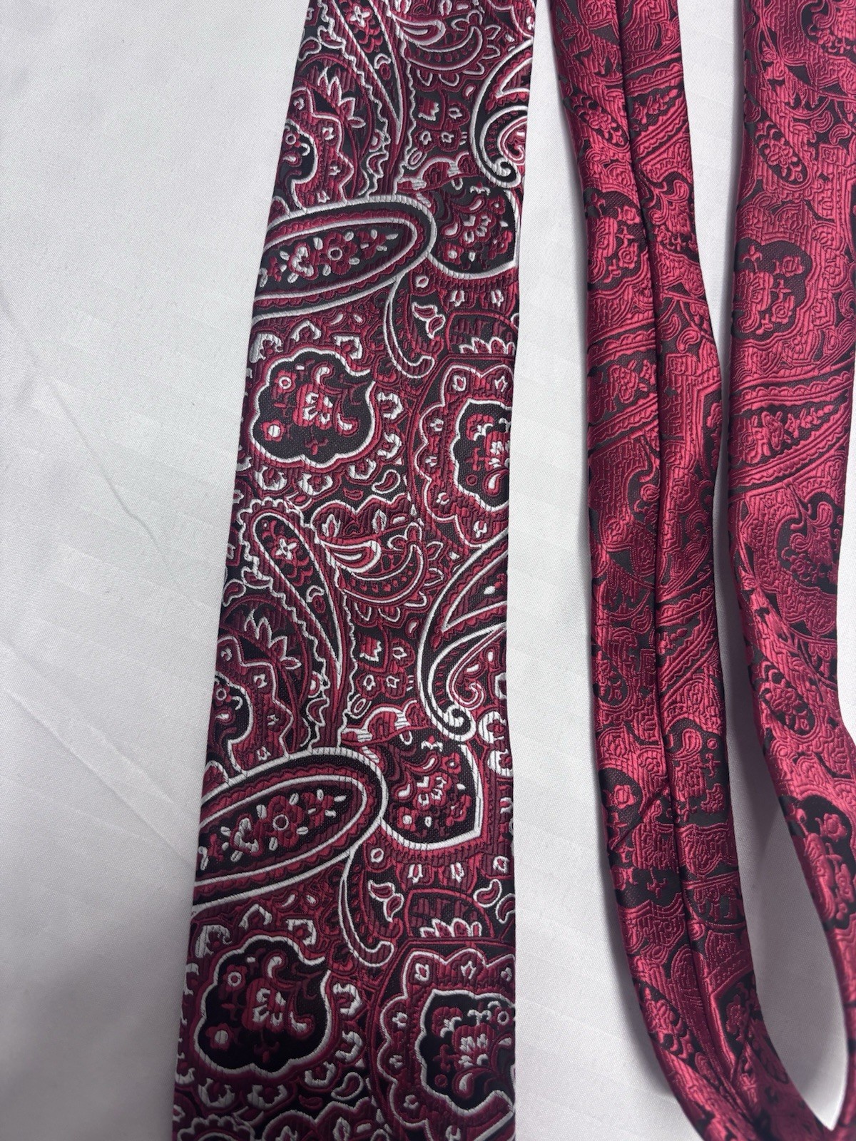 PIERRE CARDIN RED Black Men's Silk NECKTIE NECK TIE USA Bandana Pixel